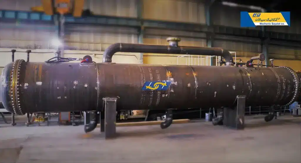 نمونه ایی از ساخت مبدل حرارتی پوسته و لوله