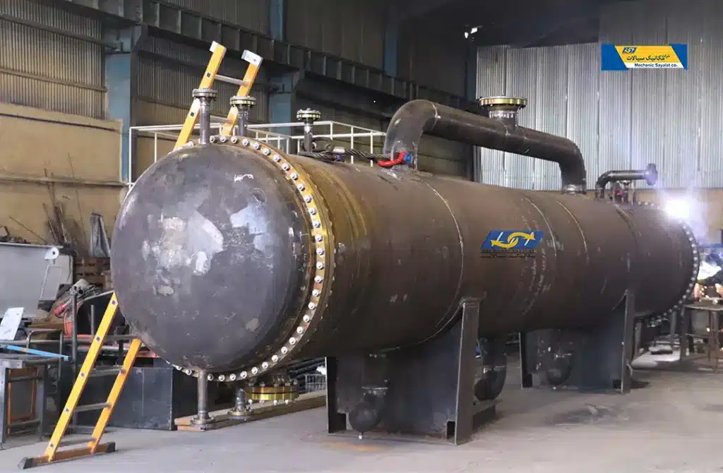 نمونه ایی از ساخت مبدل حرارتی پوسته و لوله